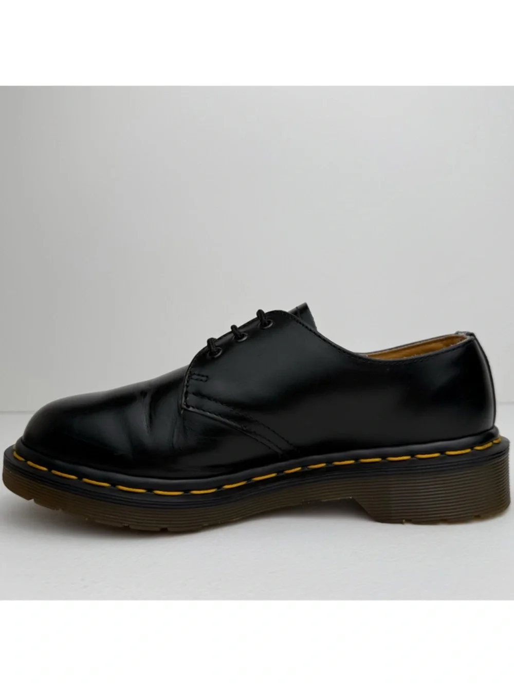 Vintage Dr. Martens England 1461 Black Smooth Leather MIE Oxfords UK 4 - Picture 4 of 16